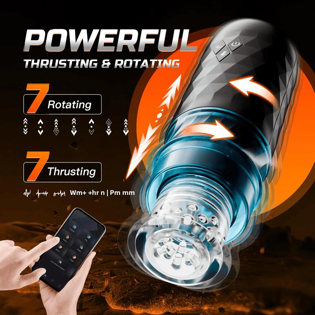 Thrusting High Speed Oral Sex Smart Sex Robot for Men Sex Products Fully Automatic Rotating Telescopic Sucker Male Masturbator