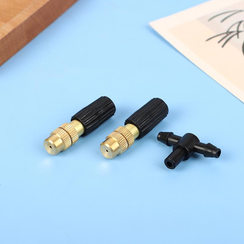 1/5Pcs 4/7 Pvc Outdoor Misting Cooling System Garden Irrigation Watering 1/4'' Brass Atomizer Adjustable Garden Sprinklers