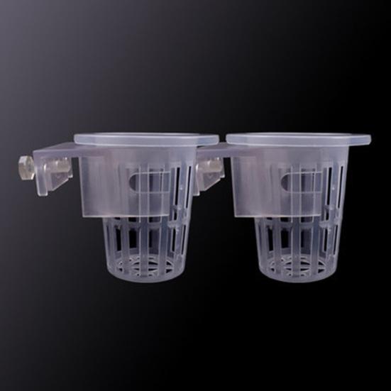 2 Stück Wasserpflanzenbecher Ausgehöhlt Verstellbar Wandmontiert Nitratreduzierend Emers Pflanze