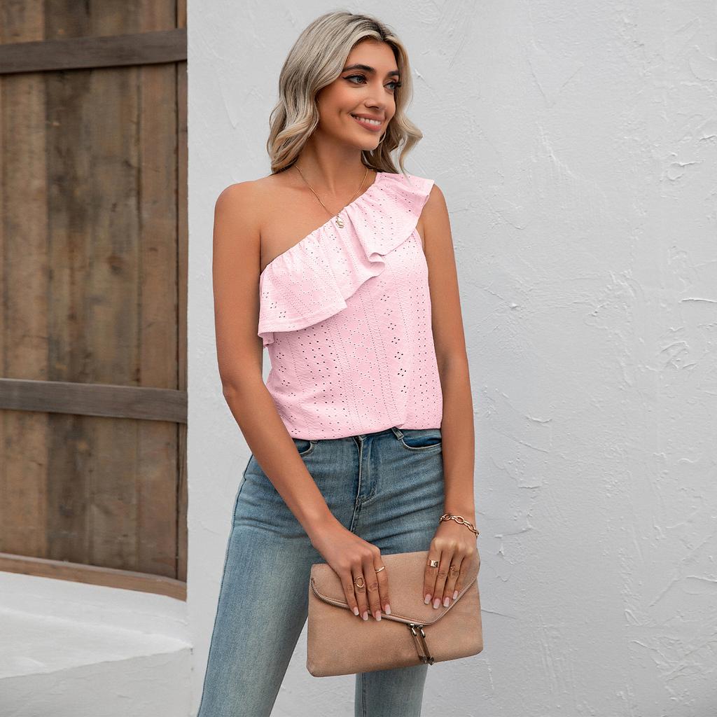 GMXIA Dámská móda Ležérní Jednobarevný Potisk Bez rukávů Halenky a Košile