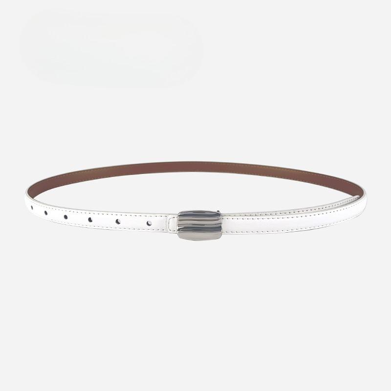 Leather Women's Thin Leather Belt with Casual Pants Jeans Women's Belt Versatile and Fashionable