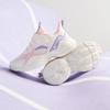 Anta Kids Synthetic Leather Fabric Trendy Versatile Lightweight Shock Absorbing Low Top Running Shoes Men Running Shoes White Pink Purple A22445577-3