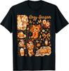 Cozy Season Autumn Coquette Pumpkin Thanksgiving Coffee Girl T-Shirt