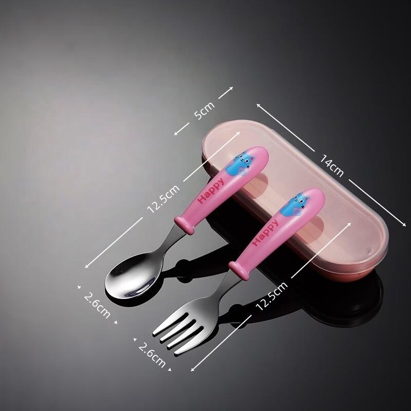 Qianxing Stainless Steel Children s Fork and Spoon Set