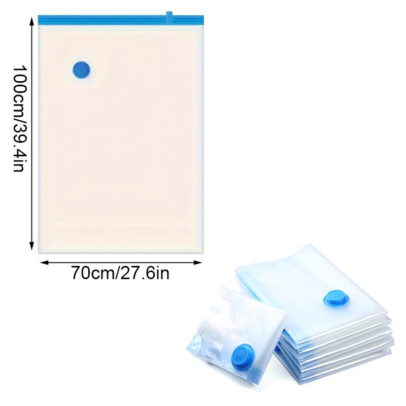 1PC sac de vid pentru pilota sac transparent de compresie în vid, pungă de organizare pentru îmbrăcăminte îngroșată, sac de depozitare pentru uz casnic, pompare
