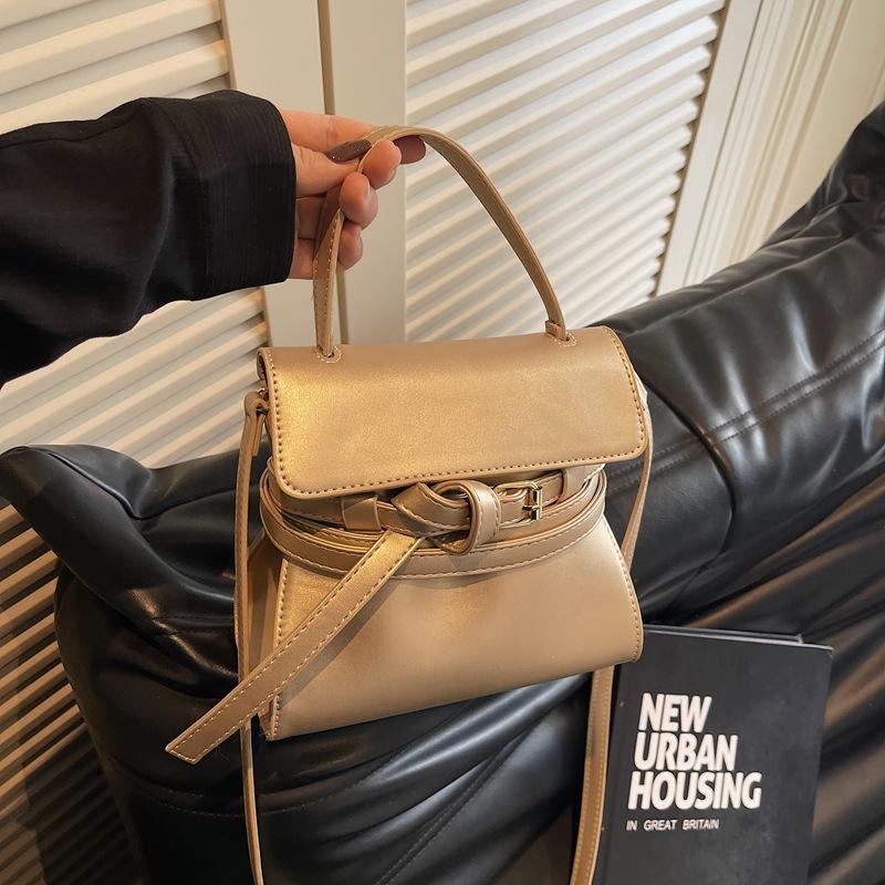 Belt Decoration Tote Bag Ins Handbag 2025 Niche Fashion Shoulder Messenger Women's Bag Cross-border