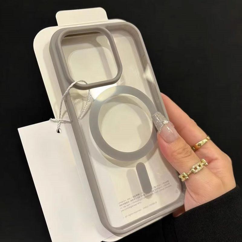 

Роскошный прозрачный чехол Magsafe для iPhone 16 15 14 13 12 11 Pro Max Plus с магнитной беспроводной зарядкой, противоударный мягкий бампер For iPhone 16 Pro