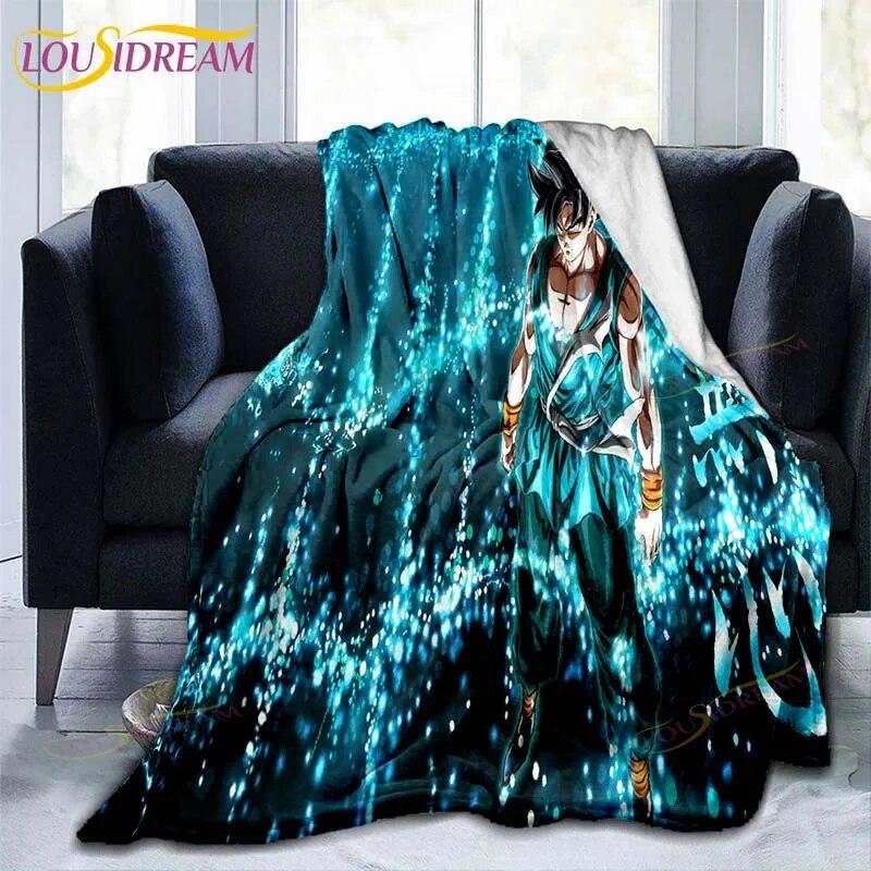 Couverture en flanelle avec personnages de dessins animés japonais célèbres, couverture polaire pour enfants, canapé, voyage, Camping