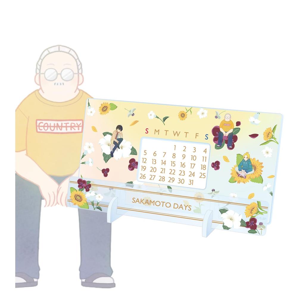 TV Anime Taro Sakamoto Shin Asakura Nagumo Botania Desk Acrylic Perpetual Calendar "SAKAMOTO DAYS" & &