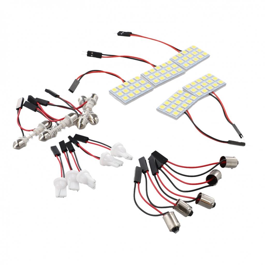 5pcs Car 5050 Xenon White LED 15-Panel Interior Dome Map Light Bulb Lamp