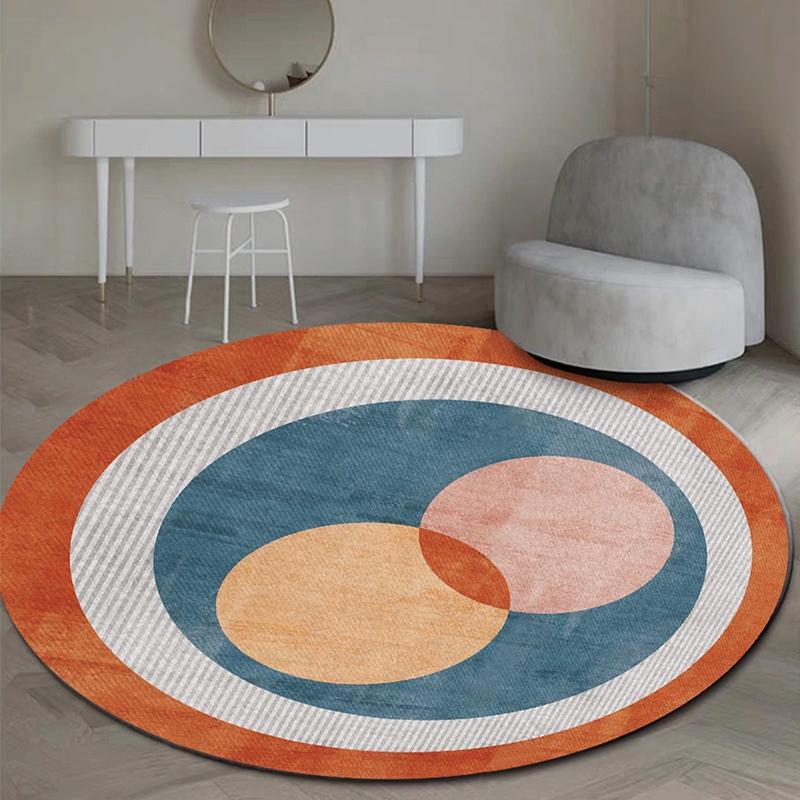 Heimdekoration in mädchenhaften runden Teppichen, Schlafzimmerdekoration, Teppiche, Stühle, Wohnzimmer, Teppiche, Wohnzimmer, Küche, rutschfeste Matten, Alfombra