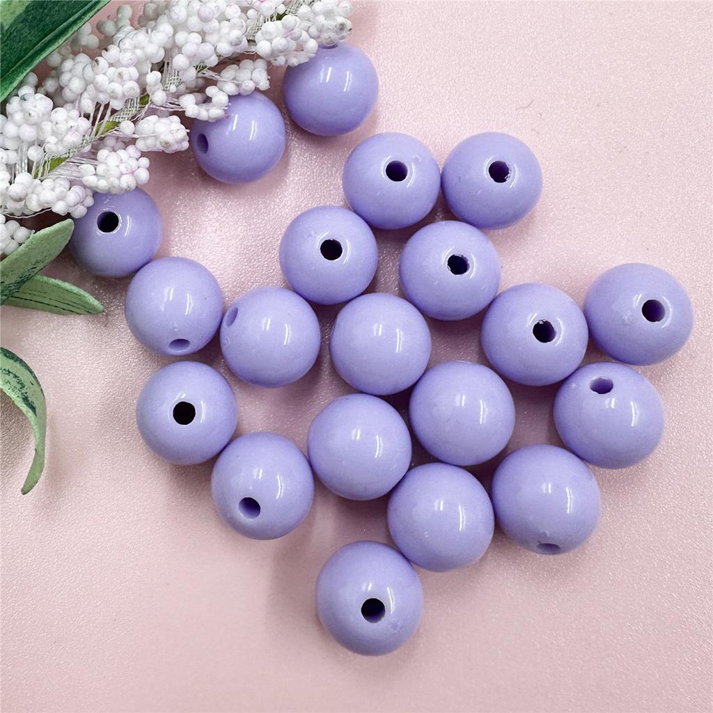 Handmade Materials 6mm-16mm DIY for Jewelry Production 100-10Pcs Fashion Beads Acrylic Bead Colorful Circular Beads  Beads