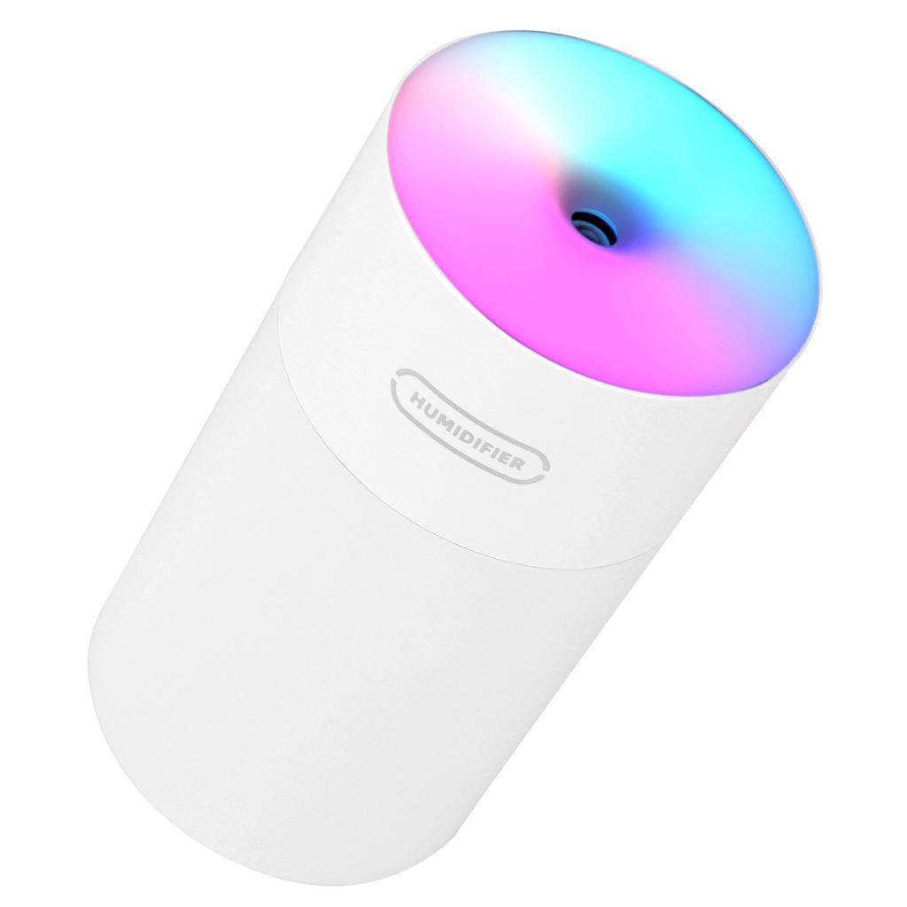 270ml USB Mini Desktop Car Air Humidifier with Colorful Light for Home Office BedroomWhite