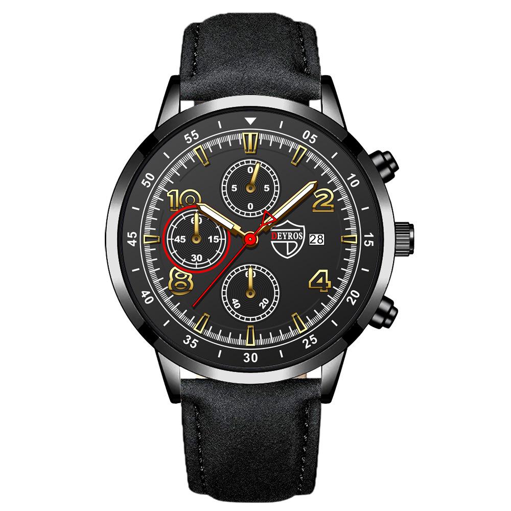 Belt Men'S Watch Handsome Calendar Luminous Quartz Watch