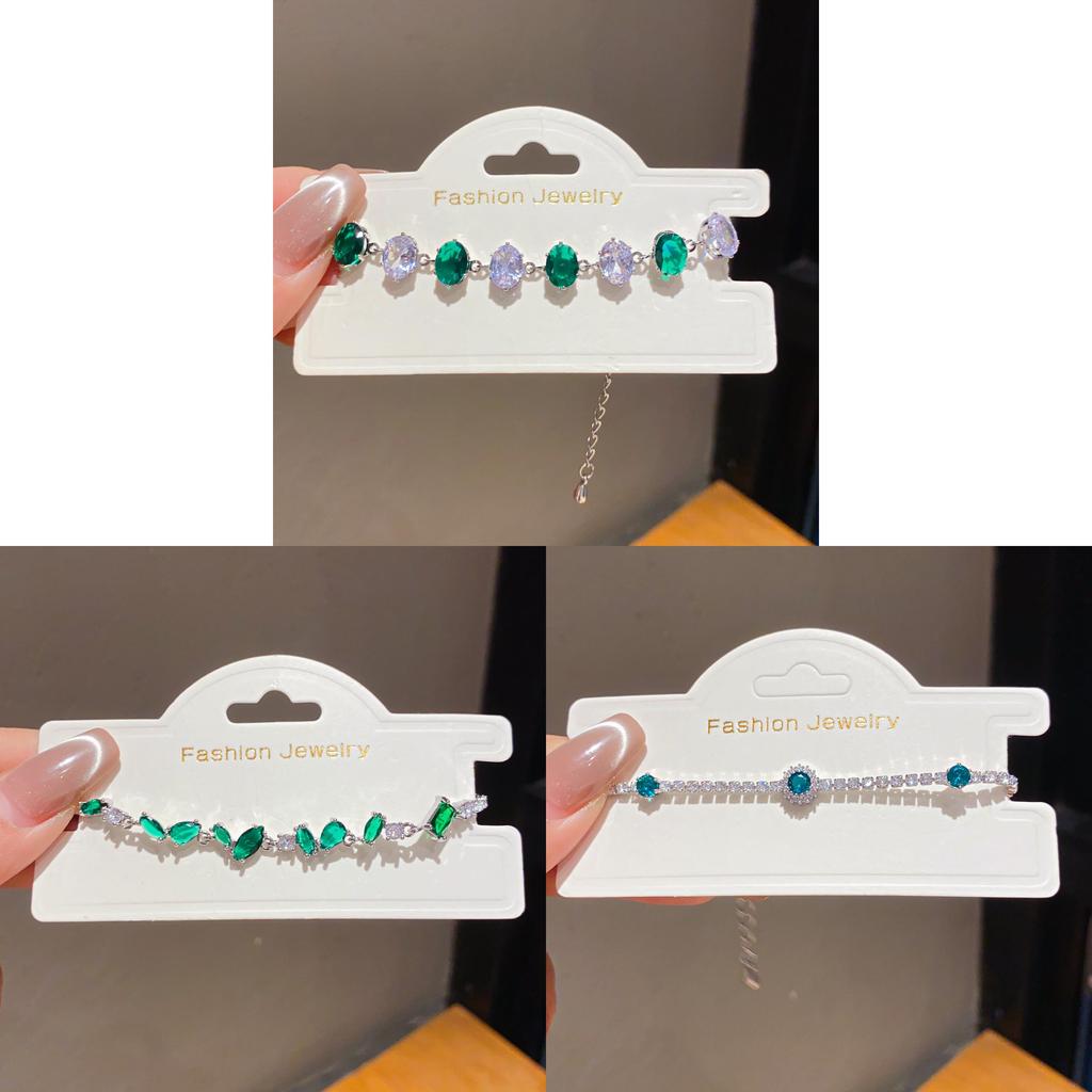 Geometric Zircon Oval Pendant Bracelet For Women With Luxury Style And Gift Occasion
