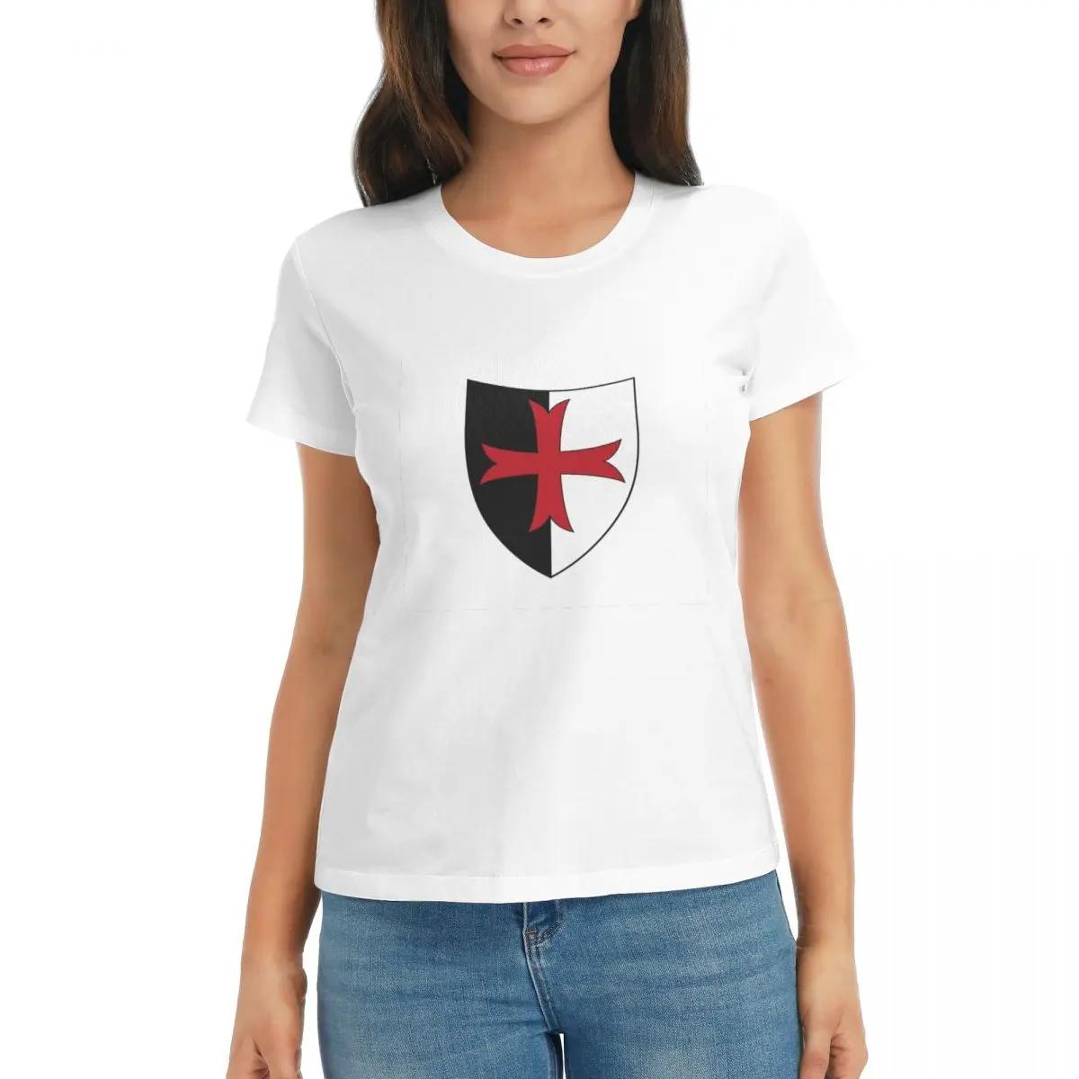 

Women TShirt Templar Shield Cross Knights Templar Summer Short Sleeve Tees Crew Neck Cotton T Shirts Clothes Tops Streetwear S