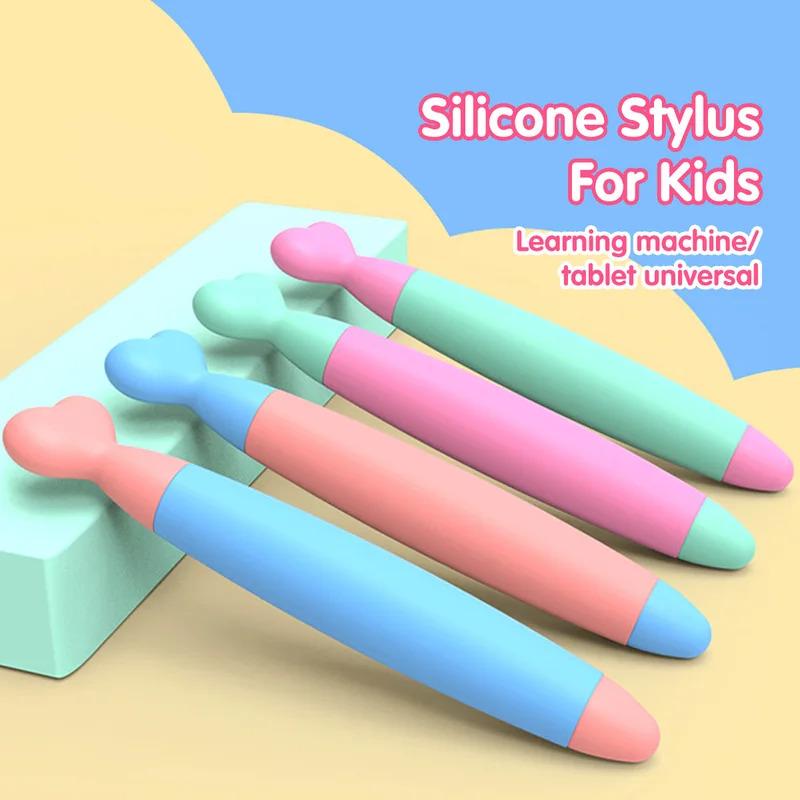 Cute Touch Screen Silicone Stylus for Kids Writing Drawing Pen Compatible with iPad Phone Tablet