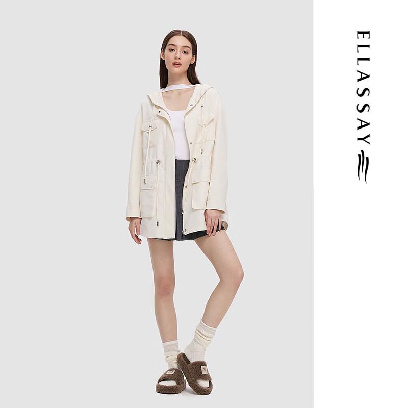 ELLASSAY Women's Autumn/Winter Waist-Cinched Parka Down Jacket EWD344L04100