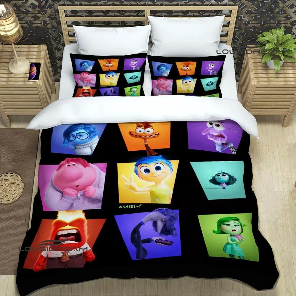 Cartoon Print Inside Out Bedding Sets Pillowcase Children Duvet Cover Bed Comforter Set Bedding Set Luxury Birthday Gift