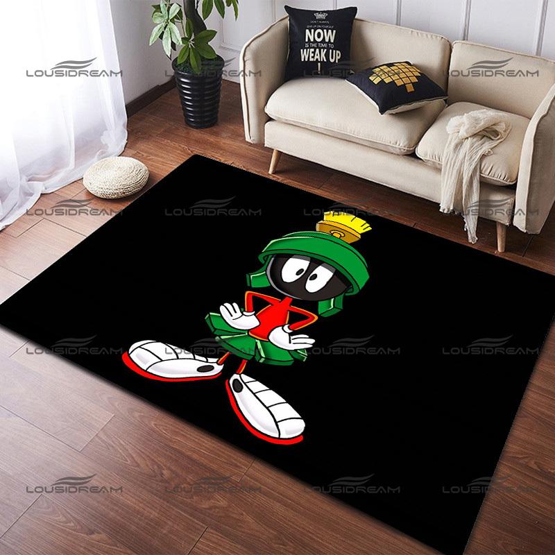 Funny Animated Character Carpet Square Flannel Marvin The Martian Rugs Modern Home Living Room Floor Mats Bedroom Carpet