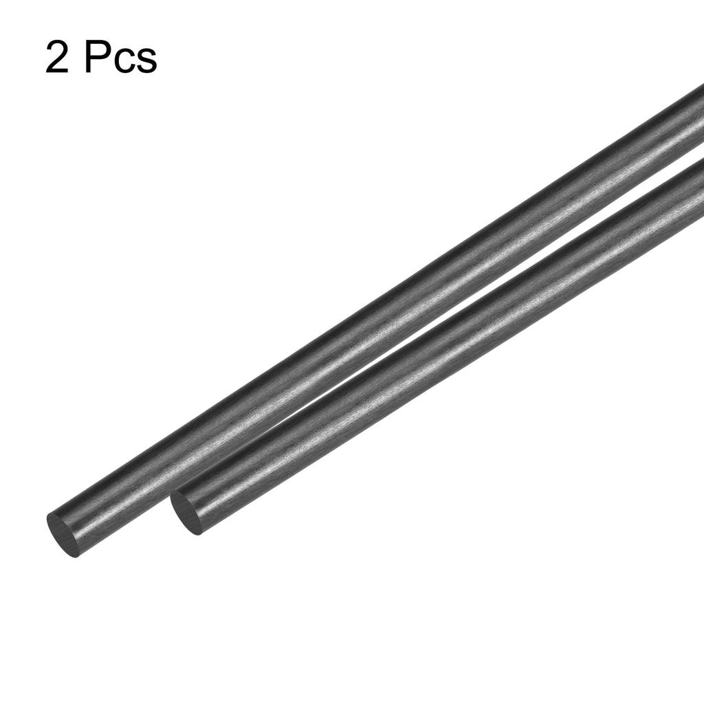 uxcell Carbon Fiber Rod 7mm x 300mm for RC Car Airplane DIY Tool Wing Tube Quadcopter Arm, Pack of 2