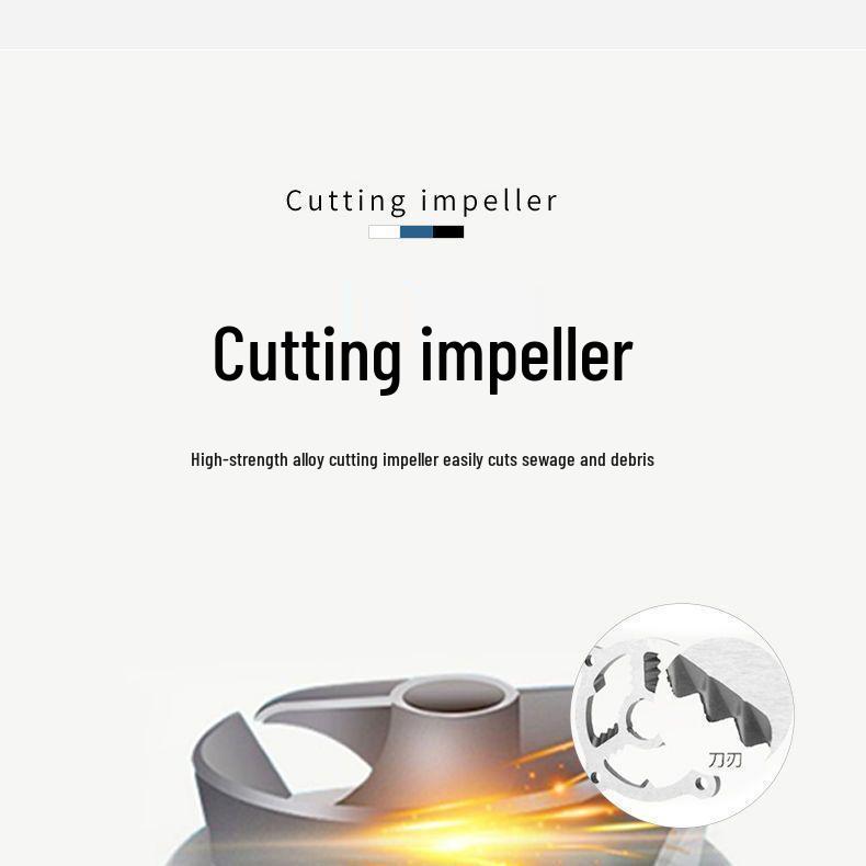 220V Kupfer Klärgruben-Schneidpumpe für Toiletten, Abwasser, Schlamm und Wasser - Ideal für den Hausgebrauch und die Landwirtschaft