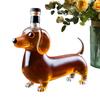 Dachshund Dog Shape Decorative Decanter Liquor Bottles Glass Liquor Bottle Animal Statue Wine Container for Birthday Christmas