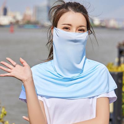 Sonnenschutz-Gesichtsschutz, Nackenschutz aus Eisseide, Gesichtsschutz für Sommerreiten, Outdoor-Aktivitäten, Reisen, Halsmanschette