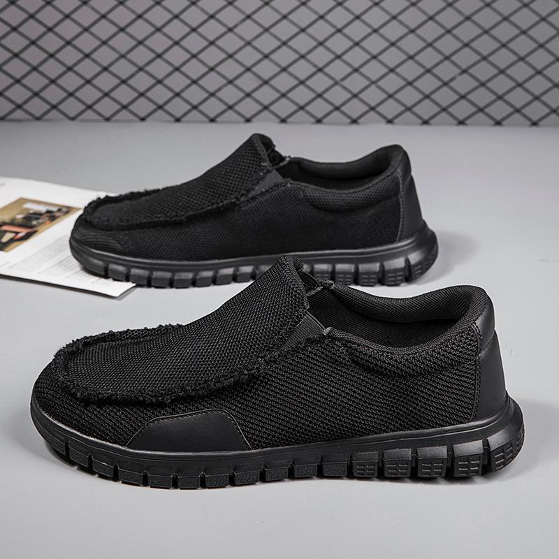 Fashion Fujeak Plus Size Men Mesh Breathable Running Sport Shoes Athletic Sneakers Outdoor Walking Loafers Lazy Shoes Lace-Up Footwear