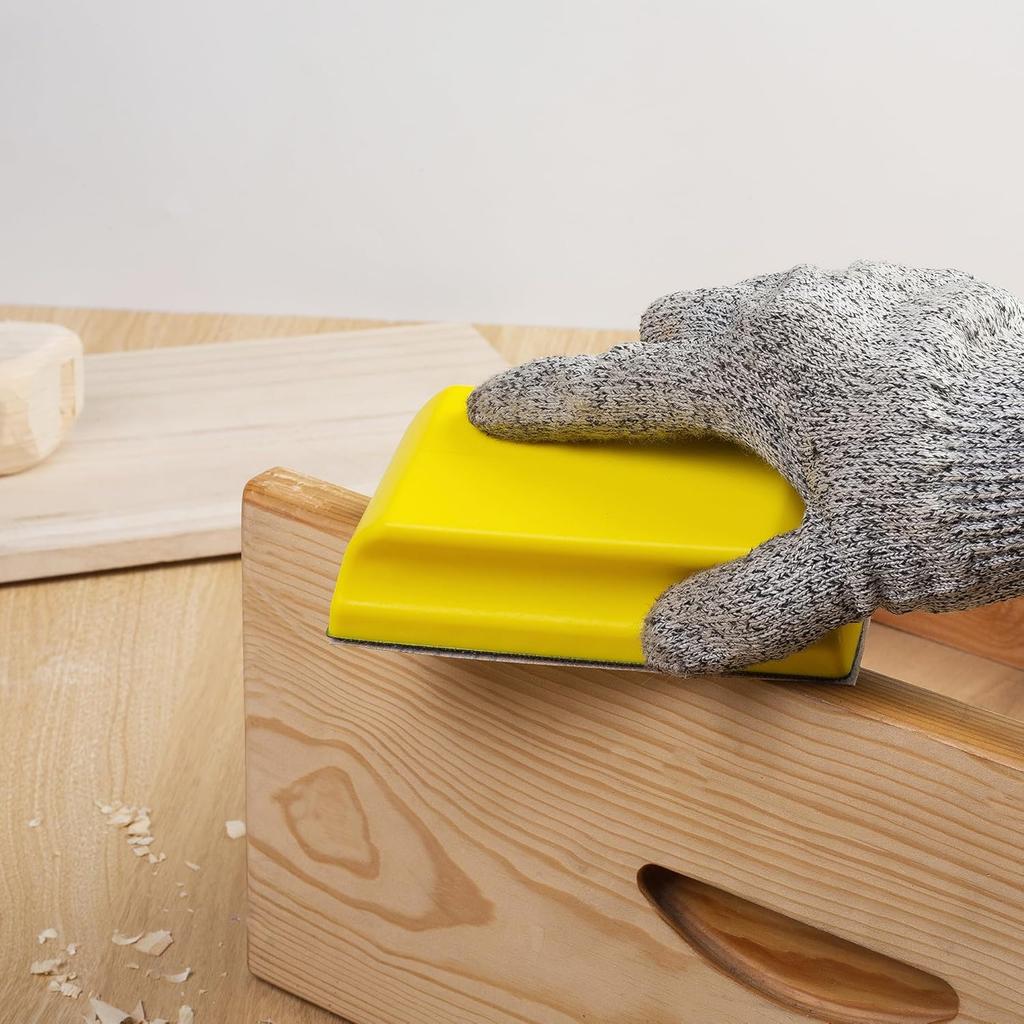 S SATC 7 PCS Hand Sanding Blocks Hook and Loop Sanding Block Auto Body Sanding Blocks for Wood Furniture Restoration Home Arts and Crafts