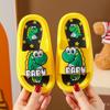 Kids Dinosaur Slides Sandals 10.5 Boys Girls Toddlers Cloud Shower Slippers Cute Cartoon Open Toe Cushioned Outside Slippers Yellow