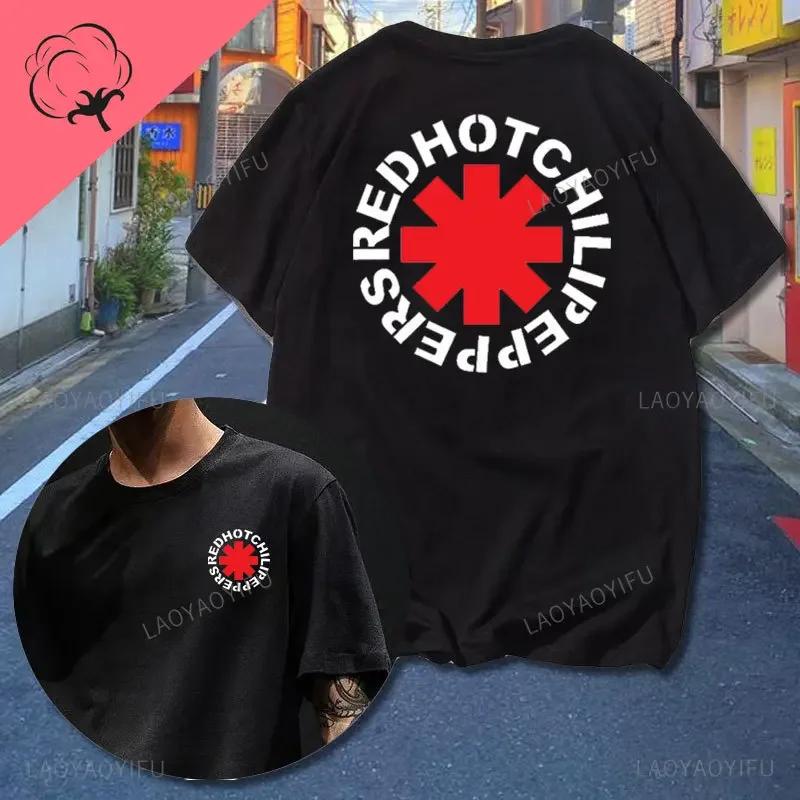 Camiseta para Hombre Red Hot Chili Peppers Estampada Camisetas de Algodón de Dibujos Animados para Hombre Moda de Verano Camisetas de Manga Corta Camiseta Hipster Harajuku