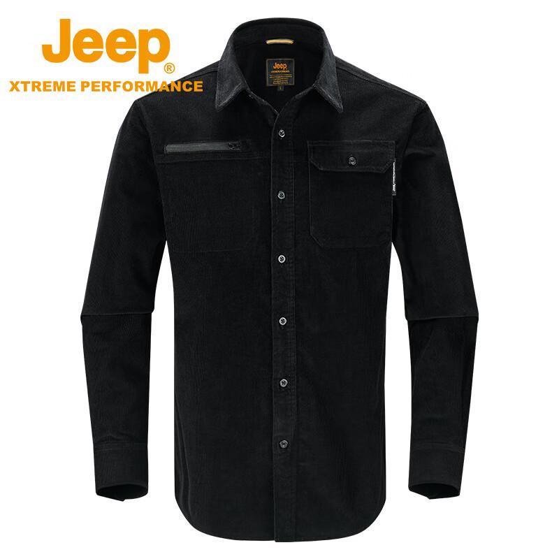 Jeep Men's Fleece Lined Collared Cardigan Shirt