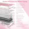 YUNZII X71 Mechanical Keyboard, Crystal Ice, Pink
