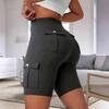 Pantaloni Corti Sportivi da Tasca per Primavera e Autunno, Pantaloni Casual da Yoga, Pantaloni a Cinque Punti da Donna, Leggings