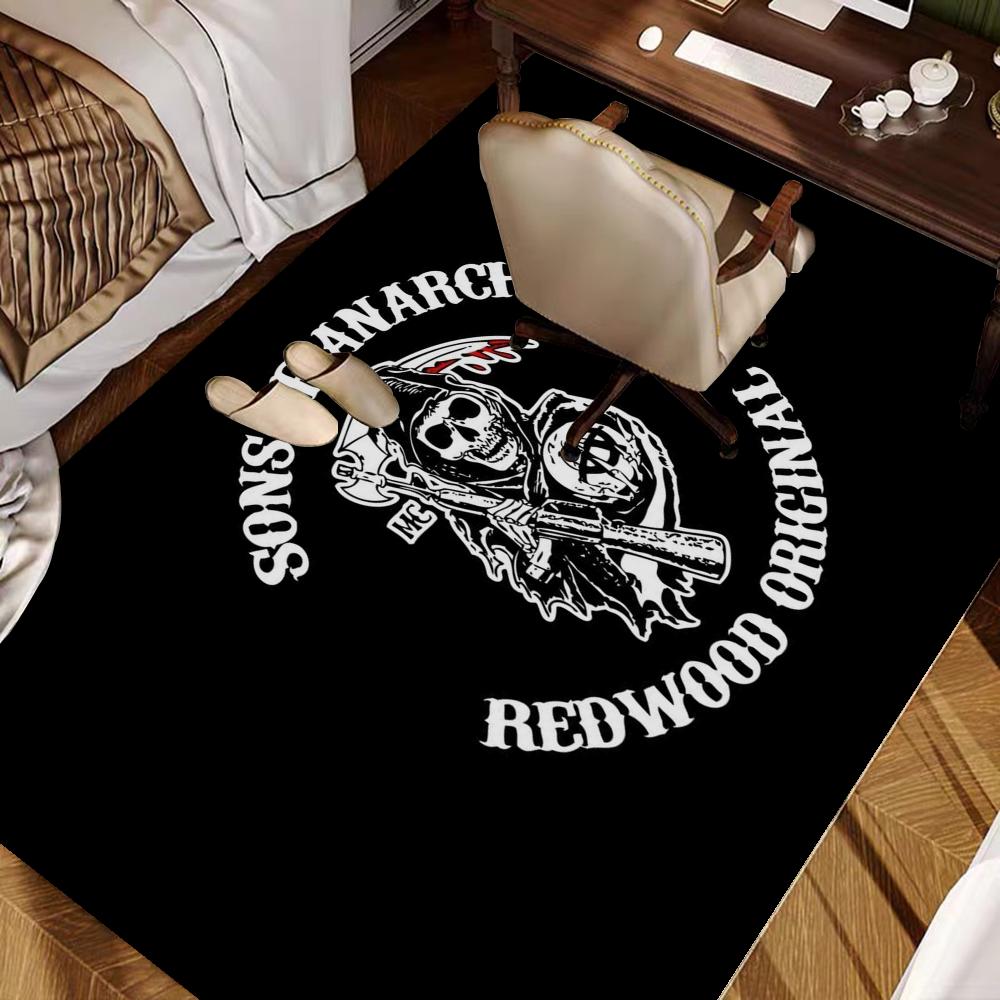 Syn anarchie Americké podložky do místnosti Protiskluzové Absorbují vodu Dlouhá pruhovaná podložka Podložka do ložnice Vítejte Rohožka
