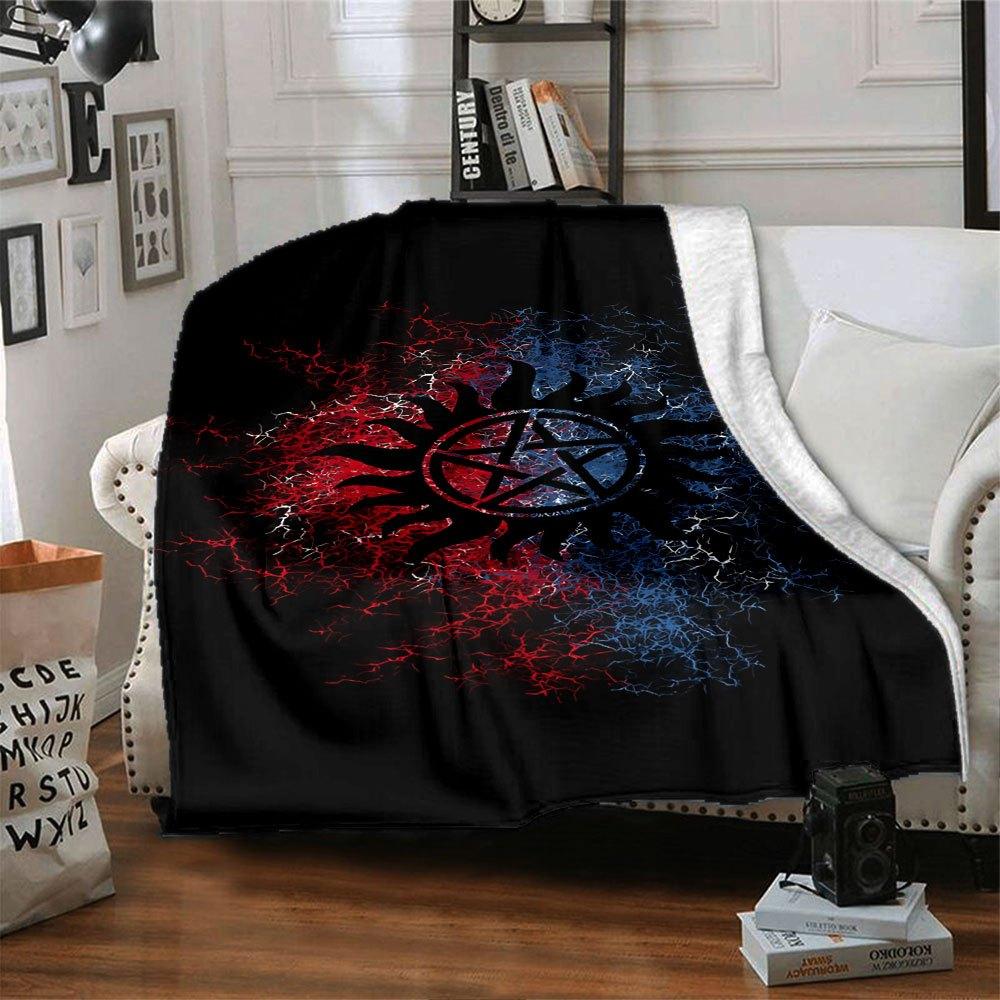 1pc Supernatural 6 Blanket Soft Warm Throw for Home, Office, Travel All Season Cozy Bedding Gift, Office Cozy AccessoryB