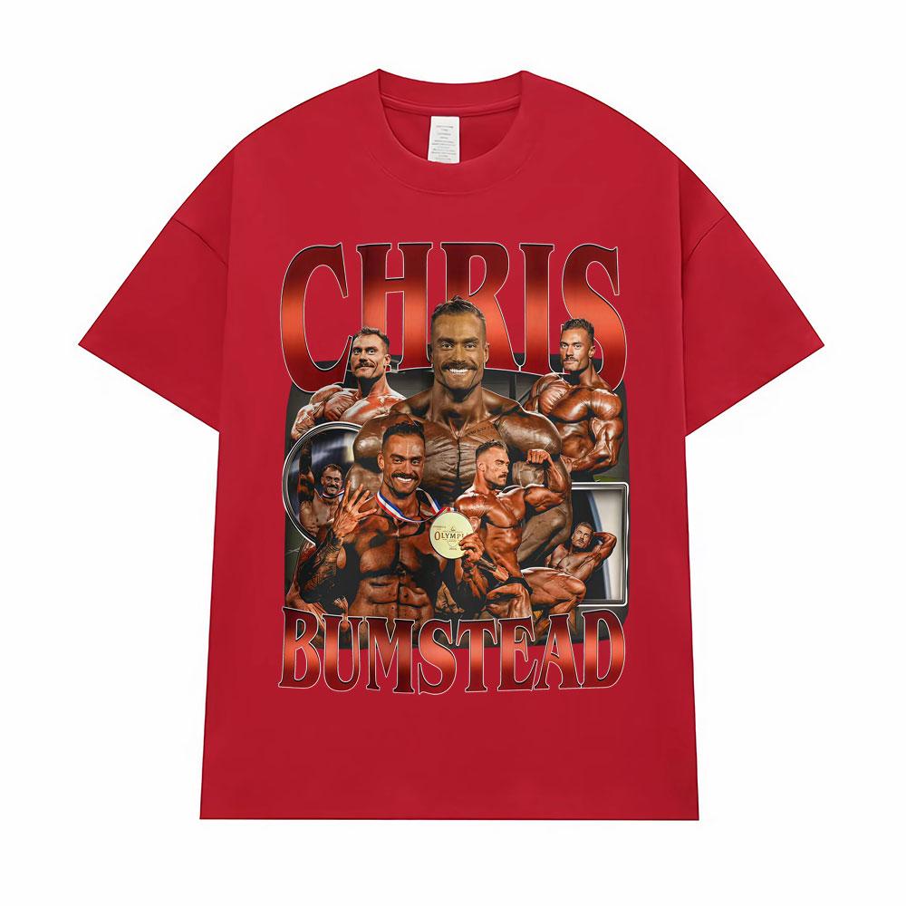 Chris Bumstead Bodybuilding Funny Gym T Shirt Men s Clothing Harajuku High Street Tee Shirt Male 100% Cotton Oversized T-shirts S