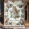 Owl Birds (220) Theme Custom Tapestry Personalized Custom Name Text Wall Hanging Tapestry Home Decor Background Cloth