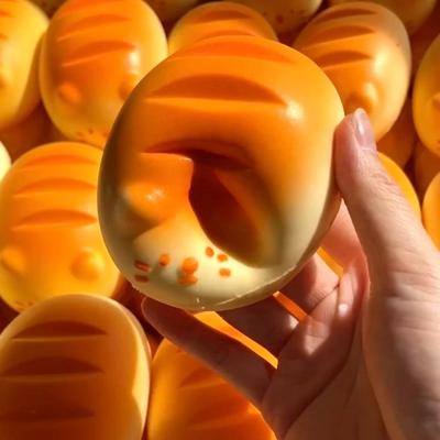Squishy Simulated Cat Bread Squeeze Toy Soft Stress Relief Slow Rising Sensory Fidget for Anxiety ADHD Autism Gifts for Kids