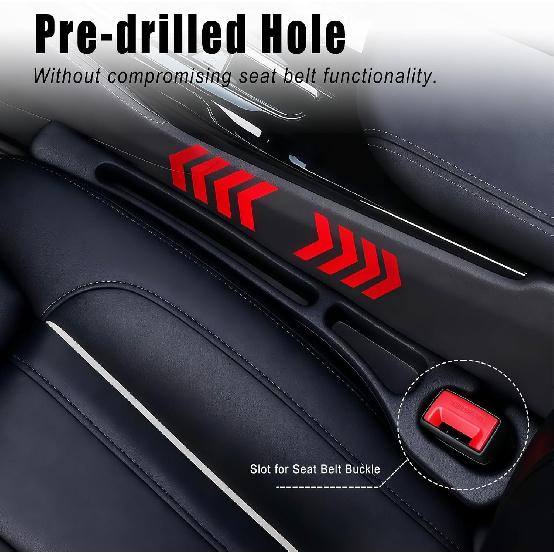 Car Seat Gap Filler Organizer 2 Pack, Anti-Drop Car Seat Gap Filler, Black