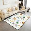 Erosebridal Nursery Jungle Animal Kids Area Rug 4'11" x 3'3" | Safari Elephant Giraffe Carpet for Boys Girls Cartoon Koala Lion Indoor Floor