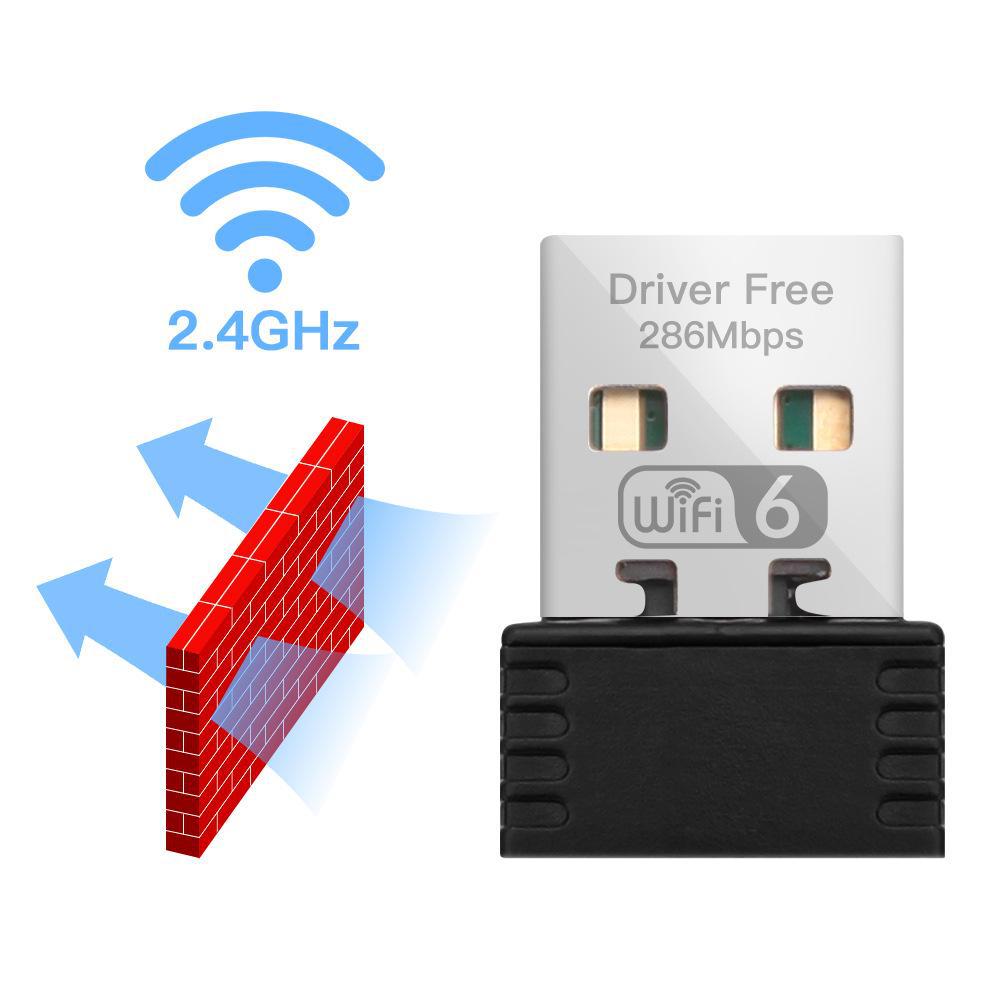 AX286 USB WiFi 6 Wireless Network Adapter for PC, 802.11ax, Driver-Free