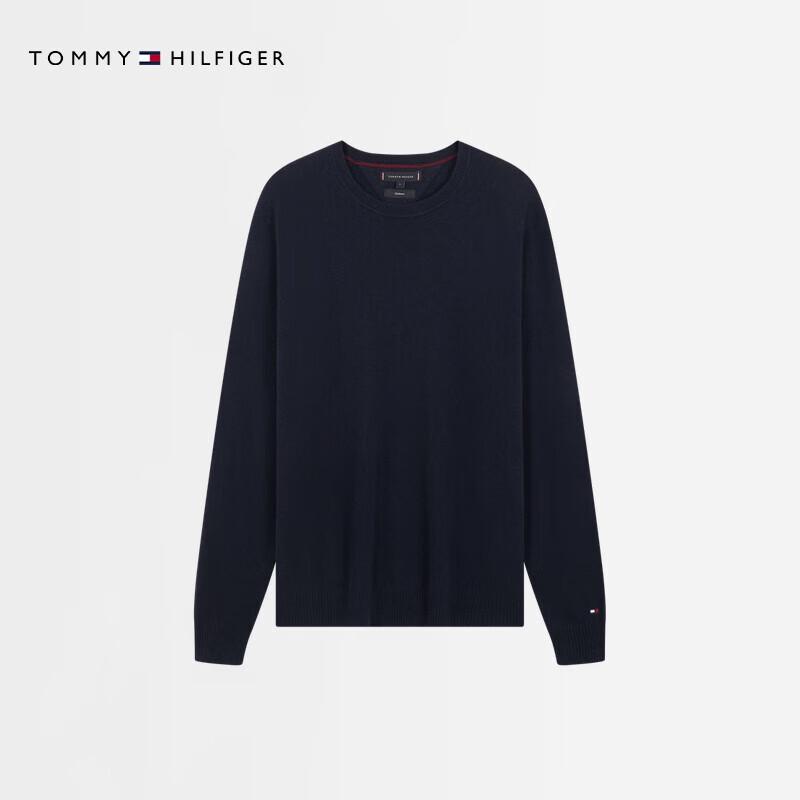 Tommy Hilfiger Men's Solid Cashmere Round Neck Sweater
