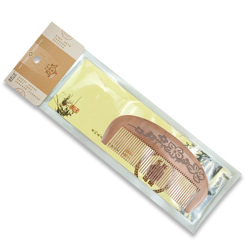 Camphor Wood Hair Comb - Solid Carved Design, Portable for Men & Women, Smooth Massage for Scalp, Free Engraving Available.