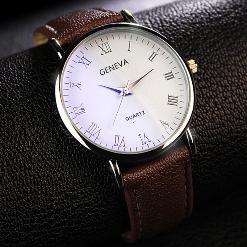 Wish Men's Watch Blu-ray Colorful Scale Men's Watch Belt Simple Fashion Quartz Watch