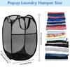 Popup Mesh Laundry Basket Hamper Collapsible And Portable Clothes Washing With Reinforced Carry Handle College Dorm Home Travel