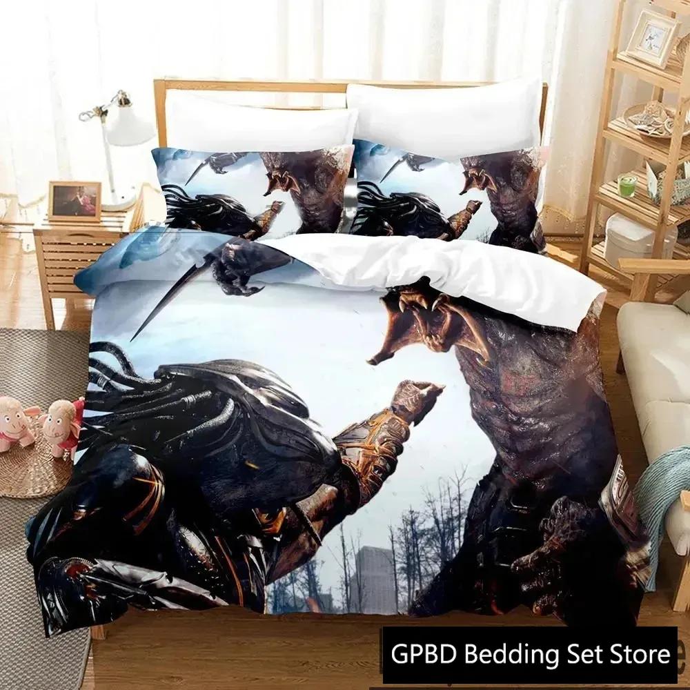 3D Print Movie The Predator Comfortable Duvet Quilt Cover Pillowcase Bedding Set Children Bedroom Decoration Home Textile