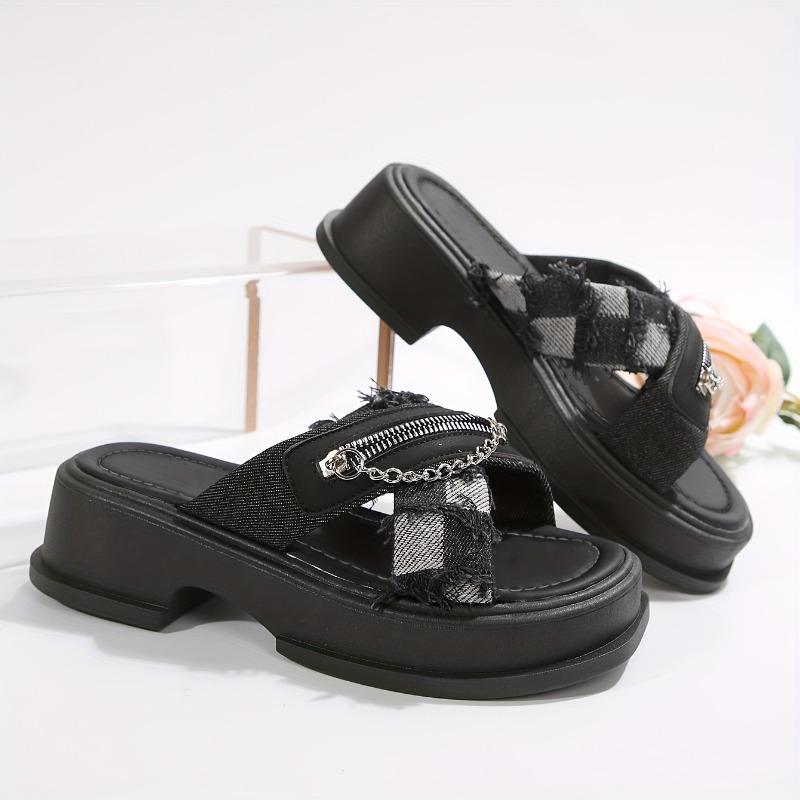 [Summer Style Sandals] Women's Thick-Soled Sandals | New Summer Style, Slip-On Outdoor Beach Shoes, Versatile And Fashionable Soft-Soled Sandals