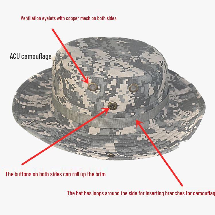 CS Camouflage Boonie Hat: Sun Protection for Fishing, Hiking, and Outdoor Activities